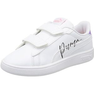 PUMA Smash 3.0 L Crystal Wings V Ps Sneakers voor meisjes, Wit PUMA White PUMA Black Peach, 29 EU