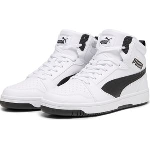 PUMA Unisex Rebound V6 Sneaker, Puma White Puma Zwart, 38.5 EU