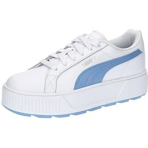 Puma Karmen Leder Plateau Sneaker Damen 14 - vapor gray/puma white 39 für Damen, weiß, Gr. 42 ½ EU / 8,5 UK