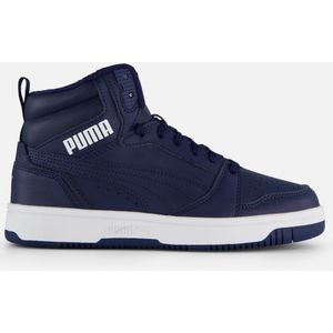 PUMA Rebound V6 MID WTR JR Sneaker, Sterk Grijs-Nieuw Marineblauw Wit, 5 UK, Sterk Grijs Nieuw Navy Puma Wit, 38 EU