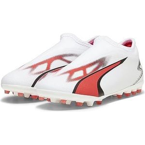 PUMA Ultra Match LL MG JR Voetbalschoenen, White Black-Fire Orchid, 43 EU, PUMA White PUMA Black Fire Orchid, 43 EU, Puma White PUMA Black Fire Orchid