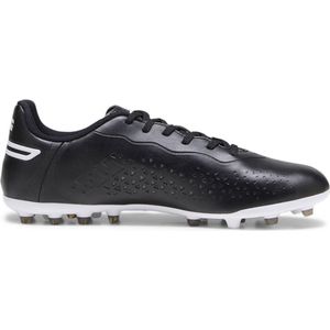 Puma - King Match MG - Voetbalschoenen - Zwart-Wit - Synthetisch Bovenwerk