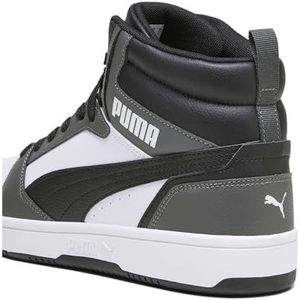 PUMA Unisex Rebound V6 Sneaker, Puma Wit PUMA Zwart Schaduw Grijs, 44.5 EU