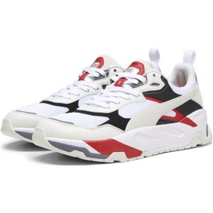 PUMA Trinity Sneakers Wit Grijs Zwart Rood