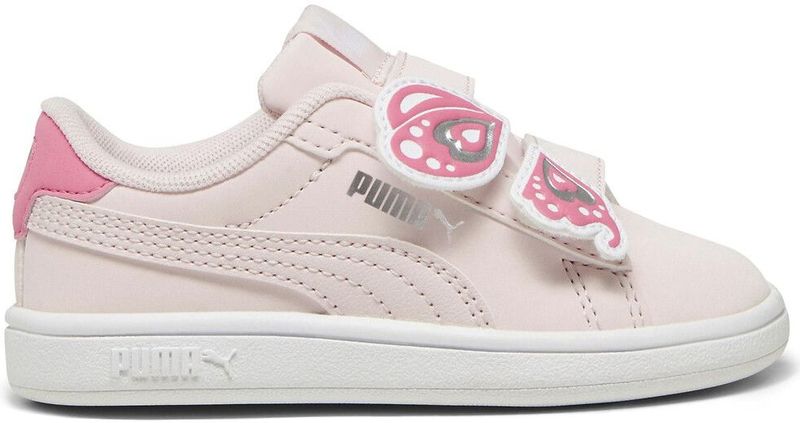 PUMA Smash 3.0 Butterfly sneakers voor Dames, Roze/Wit, Maat 19