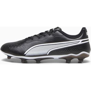 PUMA Unisex King Match Fg/Ag Soccer Shoe, Puma Black Puma White, 46.5 EU