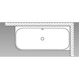 Villeroy & Boch Loop & friends hoekbad - 170x75cm - hoek rechts - acryl Wit alpin glans uba170lof9cr00v-01