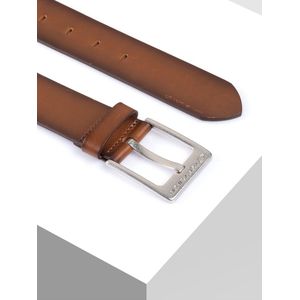 TOM TAILOR Ledergürtel "TTCALVINPLUS", 4 cm breiter Herrengürtel, Casual und Jeans Look
