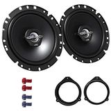 EHO Luidsprekerbundel inbouwset inclusief JVC CS-J1720X geschikt voor Audi A4 B6 (8E) 2000-2004 deuren voor/achter 600 W 170 mm 2-weg coax