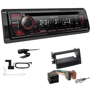 Kenwood KDC-BT450DAB 1-DIN DAB autoradio Bluetooth CD USB AUX inbouwset geschikt voor KIA Soul 2008-2011 zwart