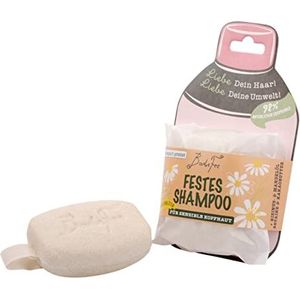 BadeFee Vaste shampoo met kamillebloesem (geur kamille, vaste haarshampoo, plasticvrij, cadeau-idee, natuurlijke ingrediënten)