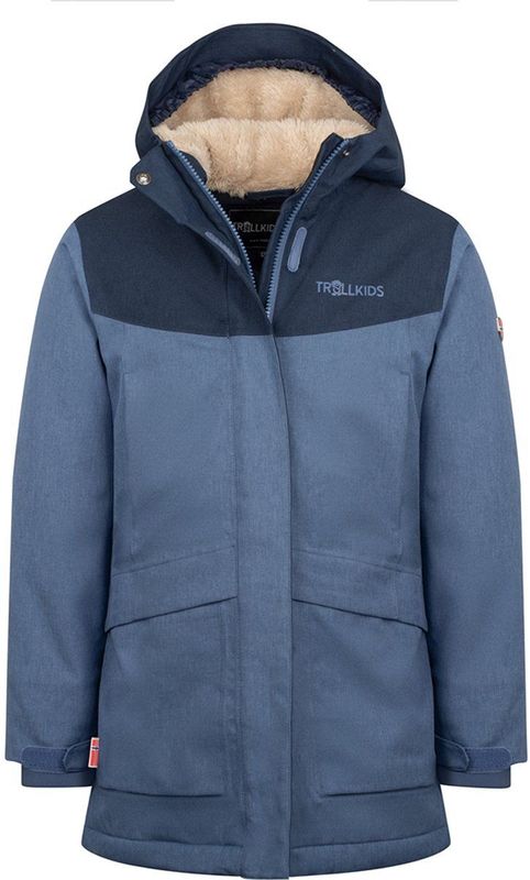 Trollkids - Oslo Coat Pro - Lange Jas - Blauw - Waterdicht