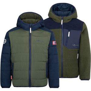 Trollkids Kids Sandvika Turnover Jacket Fleecevest (Kinderen |olijfgroen/blauw)