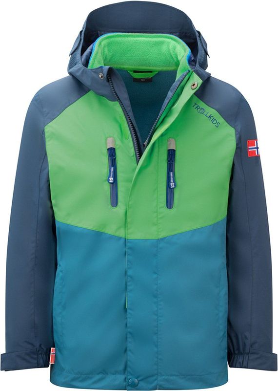 Trollkids - Bryggen 3in1 Jacket - 3-in-1-jas - Blauw - Waterdicht