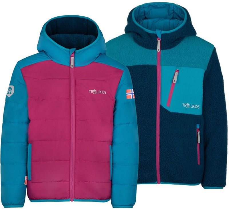 Trollkids Kids Sandvika Turnover Jacket Fleecevest (Kinderen |blauw)