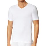 Schiesser - Uncover - T-shirt - Wit - 4-pack, V-hals, Katoen, Stretch