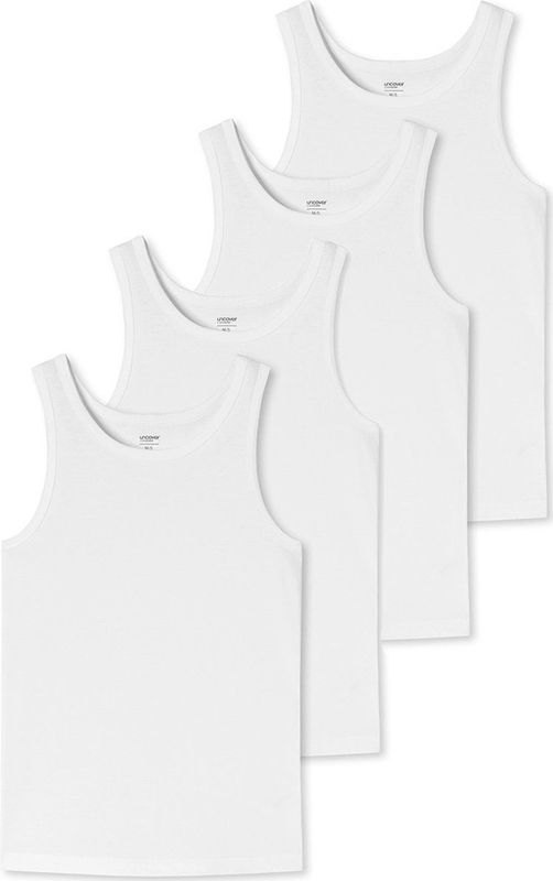 Schiesser - Singlet Uncover - 4-pack - Wit - Katoen