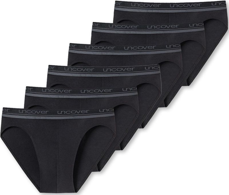 Schiesser - Uncover - Slips - Zwart - 6-pack