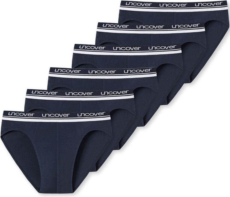 Schiesser - Rio Slips - 6-Pack - Blauw - Zwart