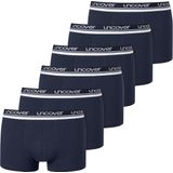 Schiesser - Uncover - Boxershorts - Blauw - 6-pack, Stretch Katoen