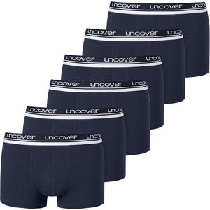 Schiesser - Uncover - Boxershorts - Blauw - 6-pack van Stretch Katoen