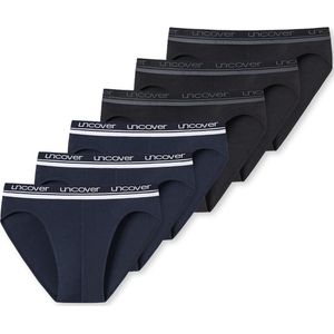 Schiesser - Rio Slips - 6-Pack - Blauw - Zwart - Katoen