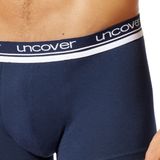 Schiesser - Uncover - Boxershorts - Blauw/Zwart - 6-pack - Stretch Katoen