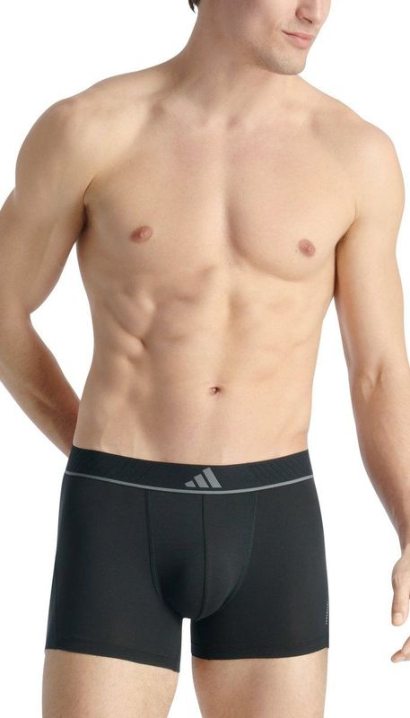 Adidas - Micro Flex - Boxershorts - Zwart/Grijs - 6-pack, 85% Gerecycled Polyester, 15% Elastaan
