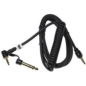vhbw Audio-AUX-kabel compatibel met Dr. Dre Monster Beats Mixr, Pro, Solo Hoofdtelefoon - Met 3,5 mm Jack tot 6,3 mm, 150 cm, Zwart