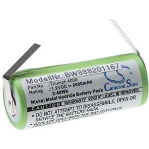 vhbw Vervanging van de batterij vervanging voor Oral-B 3745, 3761, 3762 voor elektrische tandenborstel (2000mAh, 1.2V, NiMH)