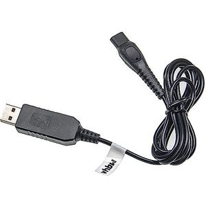 vhbw USB-stroomkabel compatibel met Philips HQ7814, HQ7815, HQ7825, HQ7830, HQ7845, HQ7850, HQ7864, 100 cm, zwart