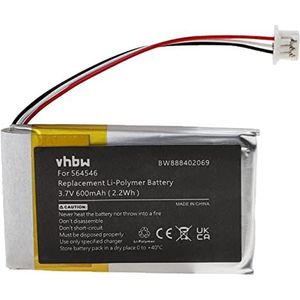 vhbw Batterij compatibel met Sennheiser HD 4.40 BT, HD 4.50 BTNC draadloze headset hoofdtelefoon (600mAh, 3,7V, Li-Polymeer)