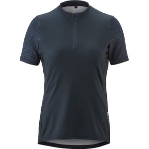 Dames - Fiets Trui - Nachtblauw - Quick-Dry - Slim Fit - Korte Mouwen