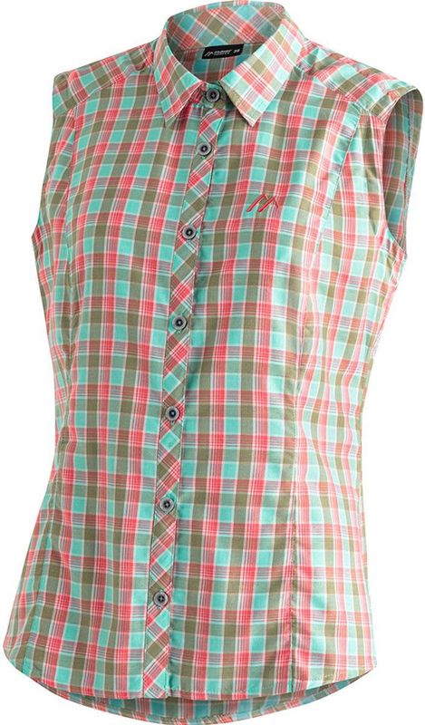 Geruite Blouse - Pastelgeel - 85% Polyester, 15% Viscose