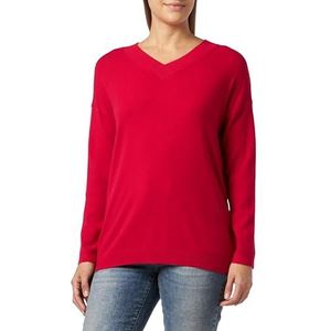 usha - BLUE LABEL - Trui - Kersrood - V-hals - Losse Pasvorm