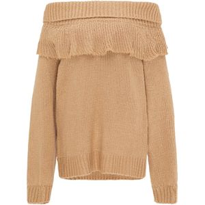 usha - FESTIVAL - Trui - Camel - Lange Mouw - Normale Pasvorm