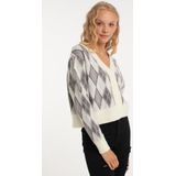 Mymo - Blonda - Vest - Wit - Veelkleurig