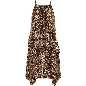 faina Leoprint damesjurk 19222828, Beige Leo.