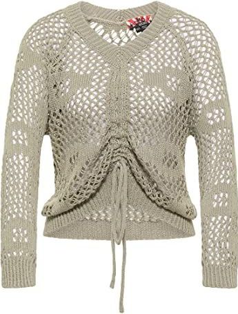 myMo ROCKS - Gebreide Trui - Katoen Acryl - Luchtig - V-hals