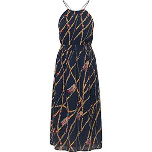 faina Elegante midi-jurk voor dames, Koosh-jurk, marine, M, marineblauw, M