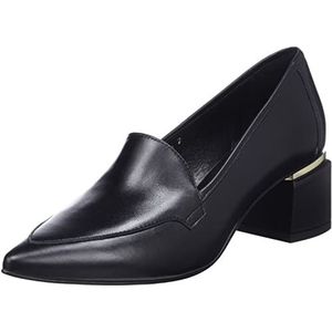 usha BLACK LABEL Dames loafer-pumps van leer, zwart, 39 EU