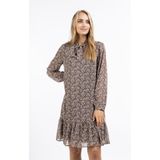 Usha Jurk  bruin / gemengde kleuren
