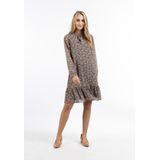Usha Jurk  bruin / gemengde kleuren