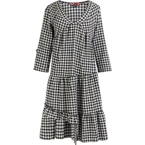 myMo ROCKS - Midi Dress - Ruitjespatroon - Casual - Asymmetrische Volantzoom