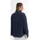 RISA - Blouse - Marine - Klassieke Blouse - Lange Mouw