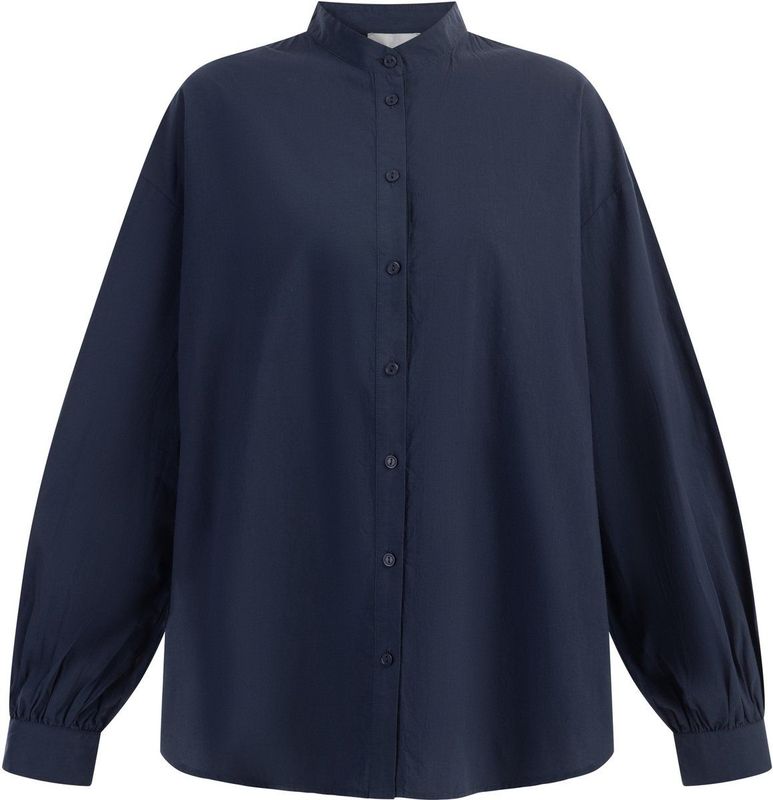 RISA - Blouse - Marine - Klassieke Blouse - Lange Mouw