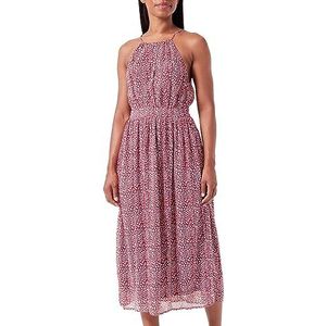 Faina - Zomerjurk - Kersrood/Wit - Chiffon - Mouwloos