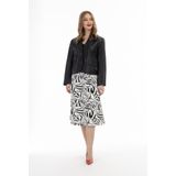 faina Midi-rok met zebraprint caneva