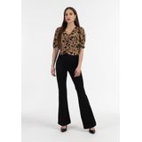 faina Blouse  camel / zwart