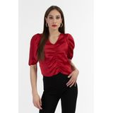 faina Blouse  robijnrood